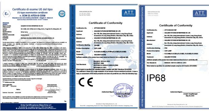 एटेक्स प्रमाणित कोयला खनन लाइट 7.8Ah लिथियम आयन रिचार्जेबल हेड lamp IP68 सुरक्षा के साथ 6
