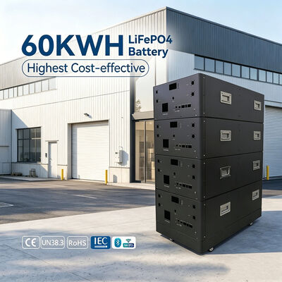 51.2V 15KWH 30KWH 45KWH 60KWH सौर ऊर्जा भंडारण प्रणालियों के लिए स्टैकेबल LiFePO4 सौर बैटरी