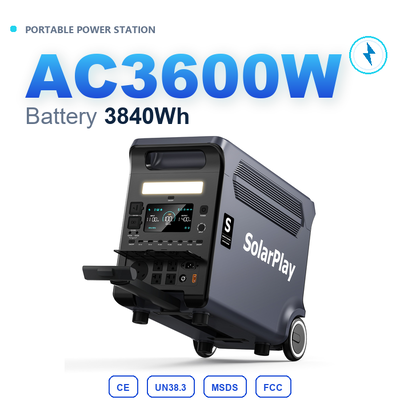 थोक 3840Wh 3600W LiFePO4 सौर जनरेटर फास्ट चार्जिंग MPPT ऑफ ग्रिड आउटडोर कैंपिंग बिजली की आपूर्ति US स्टॉक